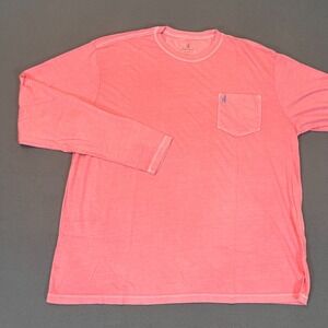 johnnie-O Brennan 2.0 Long Sleeve T-Shirt Bandana Pink Men's Sz 2XL Modal Cotton